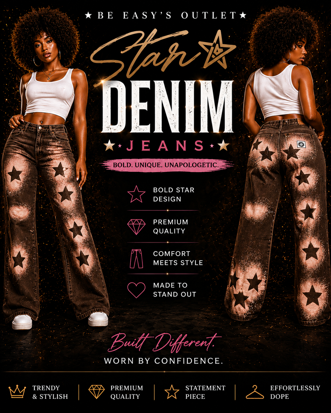 Ladies Star Denim jeans