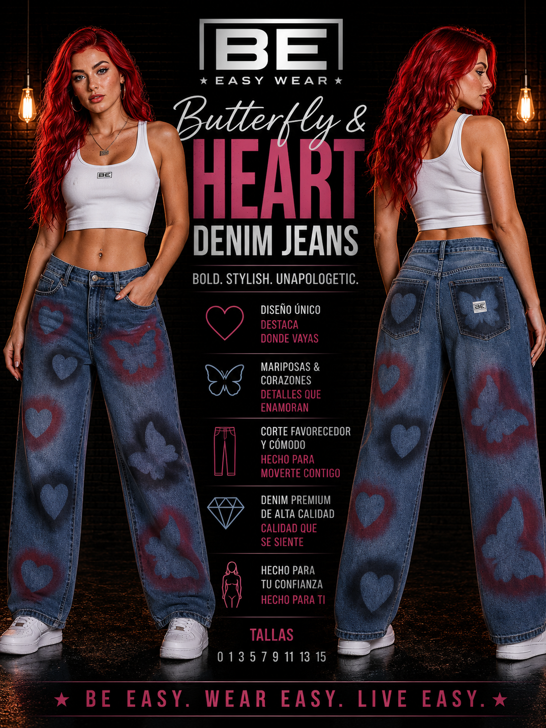 Butterfly & Heart Denim jeans