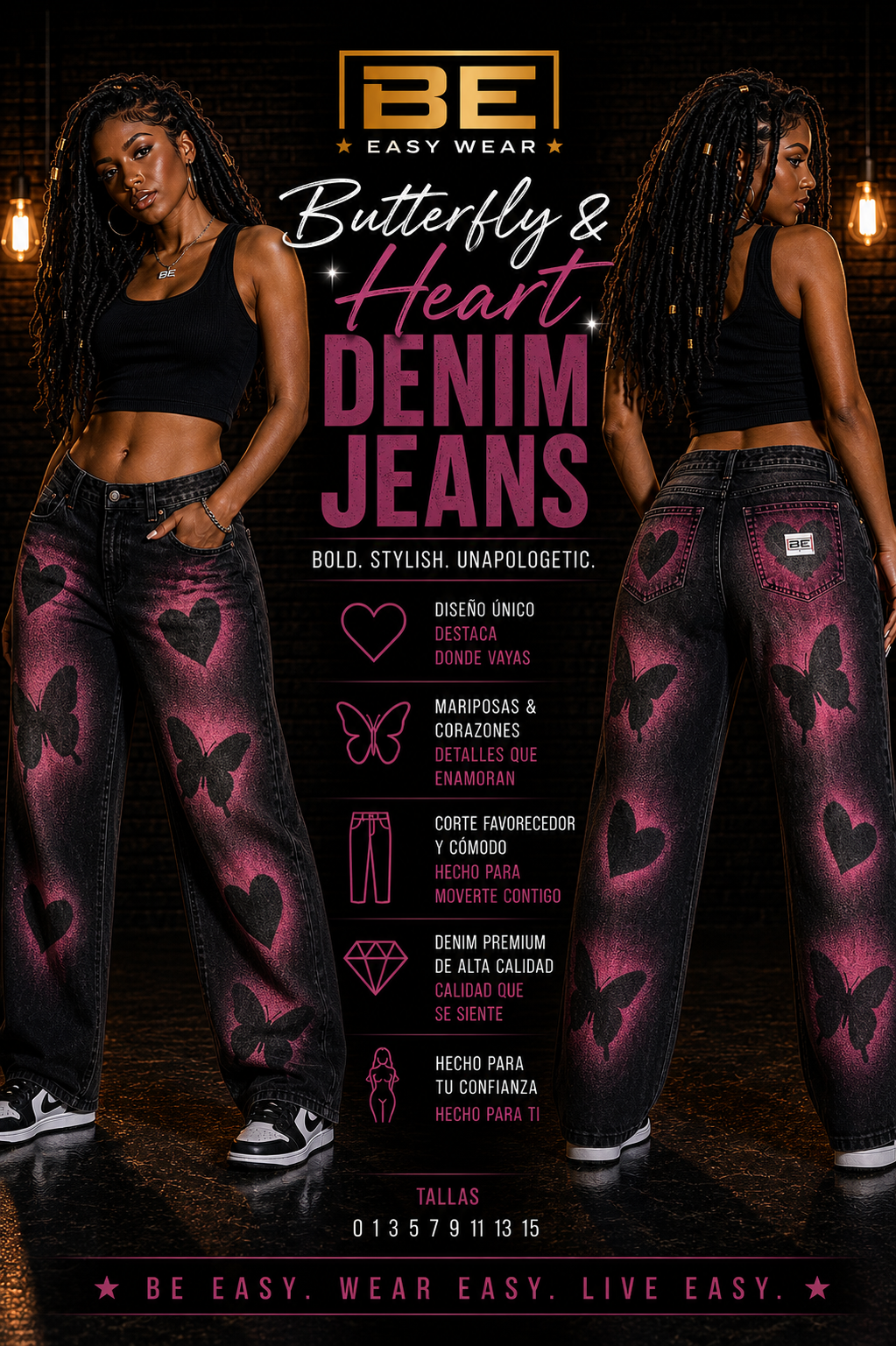 Butterfly & Heart Denim jeans