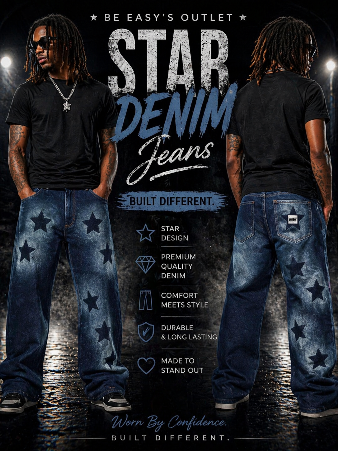 Men's Star Denim Jeans