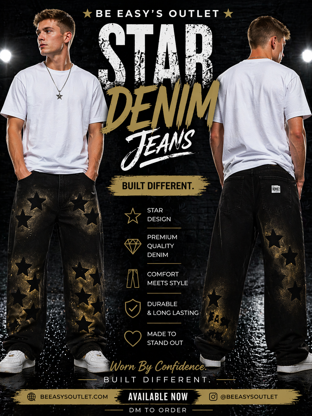 Men's Star Denim Jeans