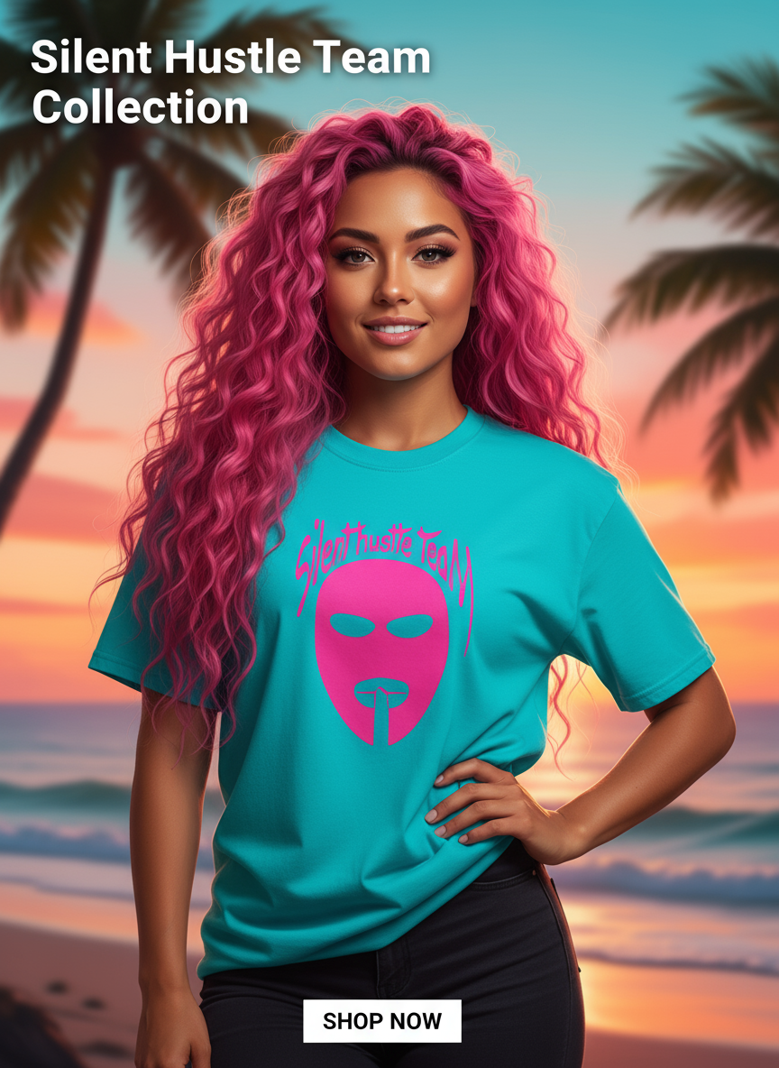 Silent Hustle Team Banner - Hawaiian Model