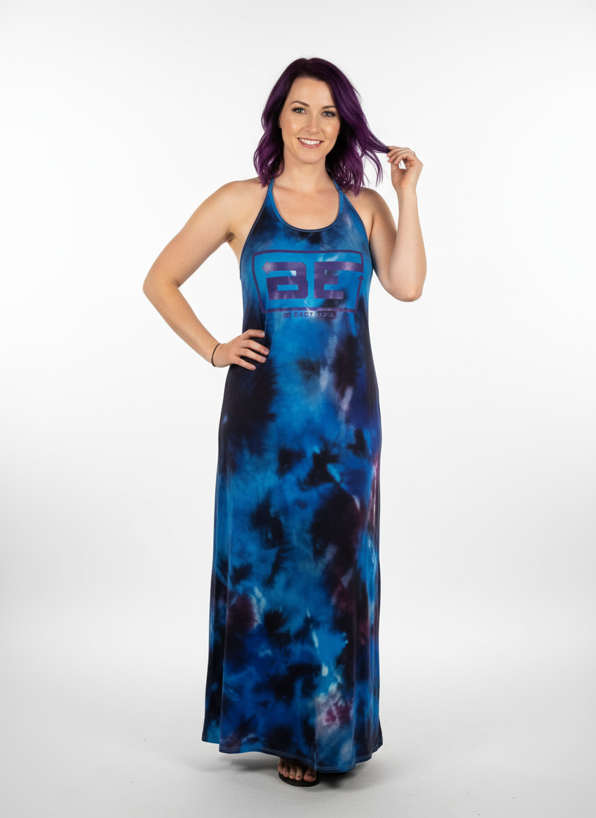 Sun Dress Banner - White Female Model with Purple Hair