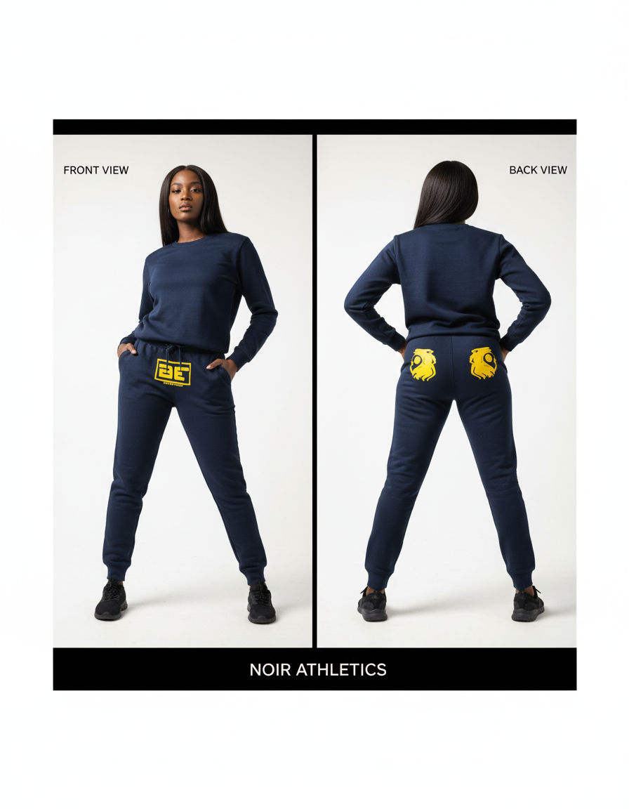 Sweat Pants Banner - Front and Back Views