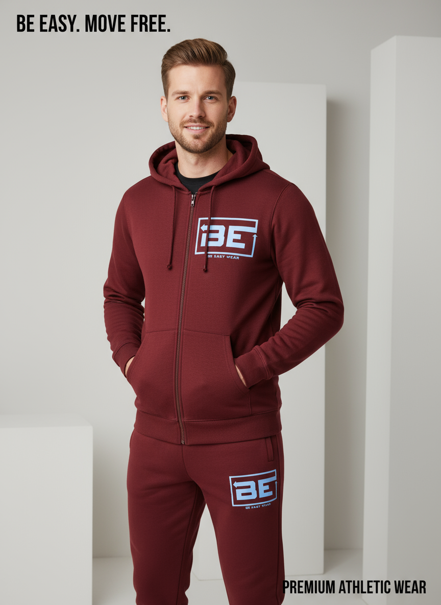 Maroon Jogging Suit Banner
